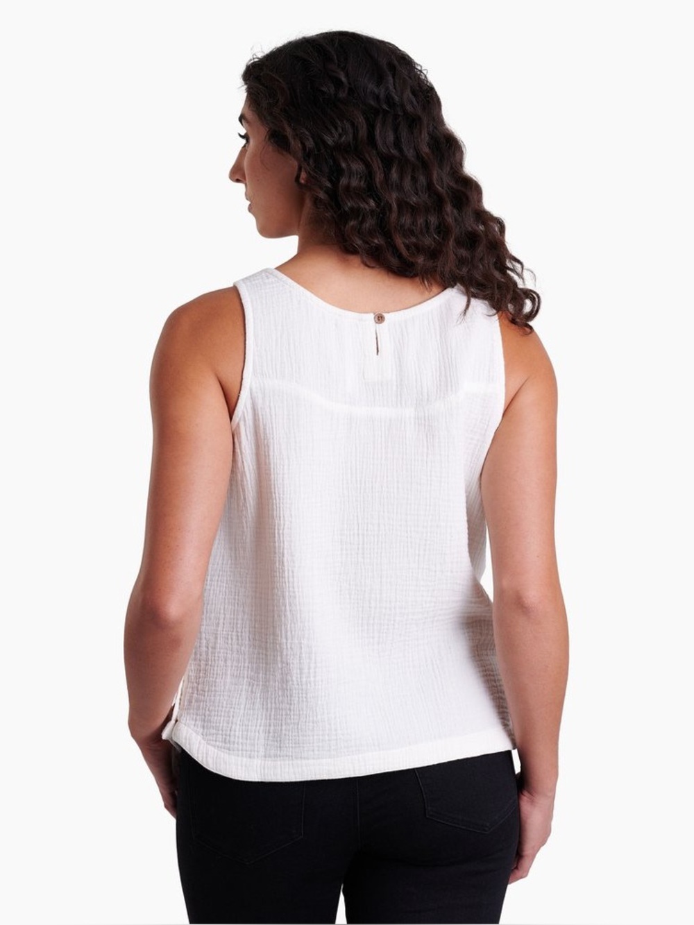 Kuhl Klover Cotton Gauze Tank in White - Picture 2 of 9